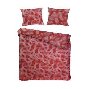 Pościel bawełniana 160x200 Cottonlove Jacquard Spoty Terra