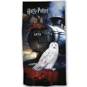 Ręcznik bawełniany dla dzieci 70x140 Harry Potter Hedwiga, frotte