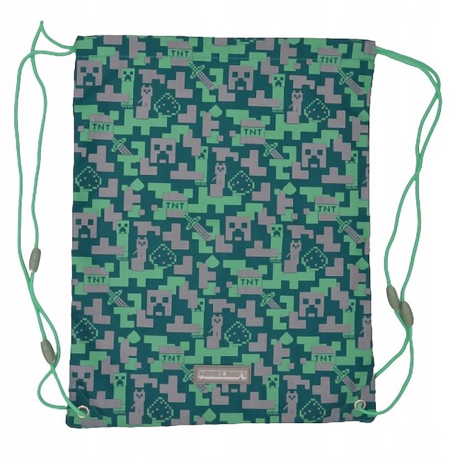  Lekki pojemny wodoodporny zielony worek Minecraft 