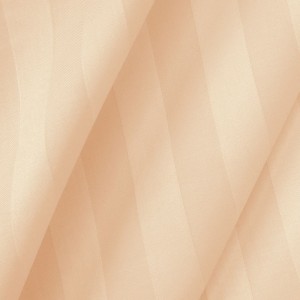 Pościel bambusowa satyna bawełniana 140x200 Bamboo paski, beżowa