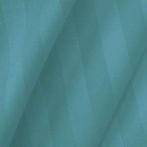 Poszewka bambusowa satyna bawełniana 50x60 Bamboo paski, turkusowe