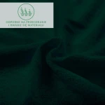 Prześcieradło frotte z gumką w kolorze zieleni butelkowej o wymiarach 180x200. Materiał o teksturze frotte, odporny na przecieranie i rwanie. Złożone w sposób ukazujący miękkość i fakturę.