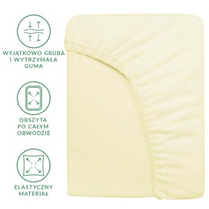 Prześcieradło frotte z gumką 60x120 kolor krem