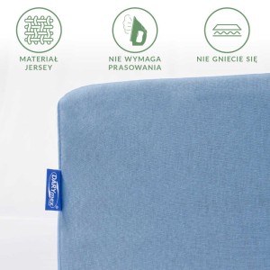 Prześcieradło jersey z gumką 200x220 kolor niebieski PREMIUM