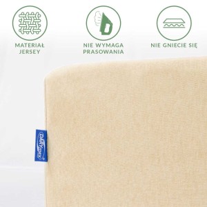 Prześcieradło jersey z gumką 160x200 kolor jasny beż PREMIUM