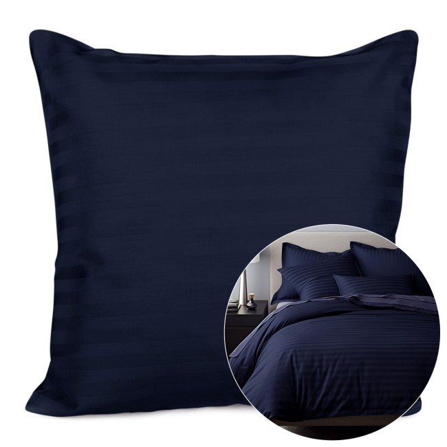  Elegancka ciemnoniebieska satynowa poszewka bawełniana 40x40 cm 