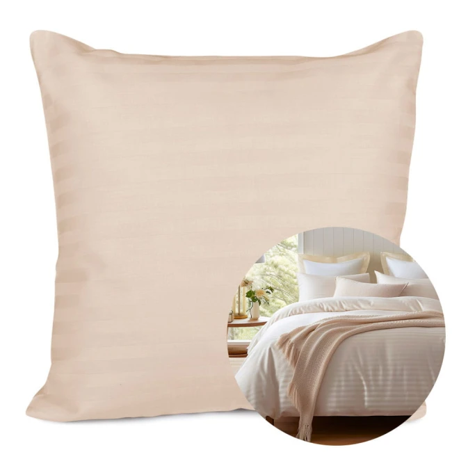  Elegancka kremowa satynowa poszewka bawełniana 40x40 cm 