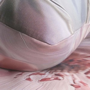 Pościel satyna bawełniana 140x200 Rosabella pastelowe różowe kwiaty, Satynlove Premium