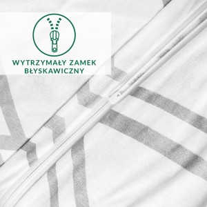 Pościel bawełniana 135x200 Kratka szara, biała z dzianiny jersey