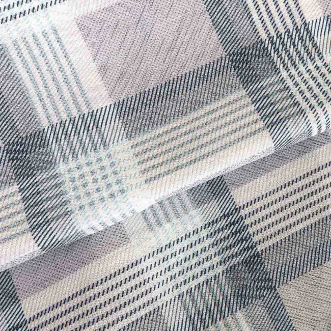 Pościel bawełniana 140x200 Grid szara klasyczna krata, Cottonlove
