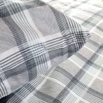 Pościel bawełniana 220x200 Grid szara klasyczna krata, Cottonlove
