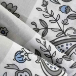 Pościel bawełniana 140x200 Paisley Calm szara i niebieska, Cottonlove