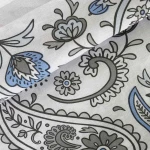 Pościel bawełniana 160x200 Paisley Calm szara i niebieska, Cottonlove