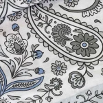 Pościel bawełniana 180x200 Paisley Calm szara i niebieska, Cottonlove