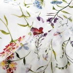 Pościel bawełniana 140x200 Wild Meadow biała w kolorowe kwiaty, Cottonlove