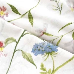 Pościel bawełniana 140x200 Wild Meadow biała w kolorowe kwiaty, Cottonlove