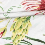 Pościel bawełniana 160x200 Sunny Bloom biała w kolorowe letnie kwiaty, Cottonlove