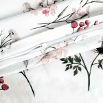 Pościel bawełniana 180x200 Soft Meadow biała w kolorowe wiosenne kwiaty, Cottonlove
