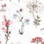 Pościel bawełniana 160x200 Soft Meadow biała w kolorowe wiosenne kwiaty, Cottonlove