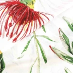 Poszewka dekoracyjna bawełniana 40x40 Sunny Bloom biała w kolorowe letnie kwiaty, Cottonlove