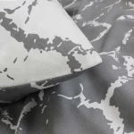 Pościel bawełniana 200x220 Mercer Grey szara i biała w dekoracyjny wzór, Cottonlove Exclusive