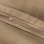 Pościel satyna bawełniana 160x200 Exclusive Marsela Light Brown, brązowa w kratkę