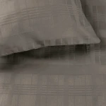 Pościel satyna bawełniana 220x200 Exclusive Marsela Grey, szara w kratkę