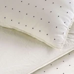 Pościel bawełniana 220x200 Point Standard w kropki, kremowa