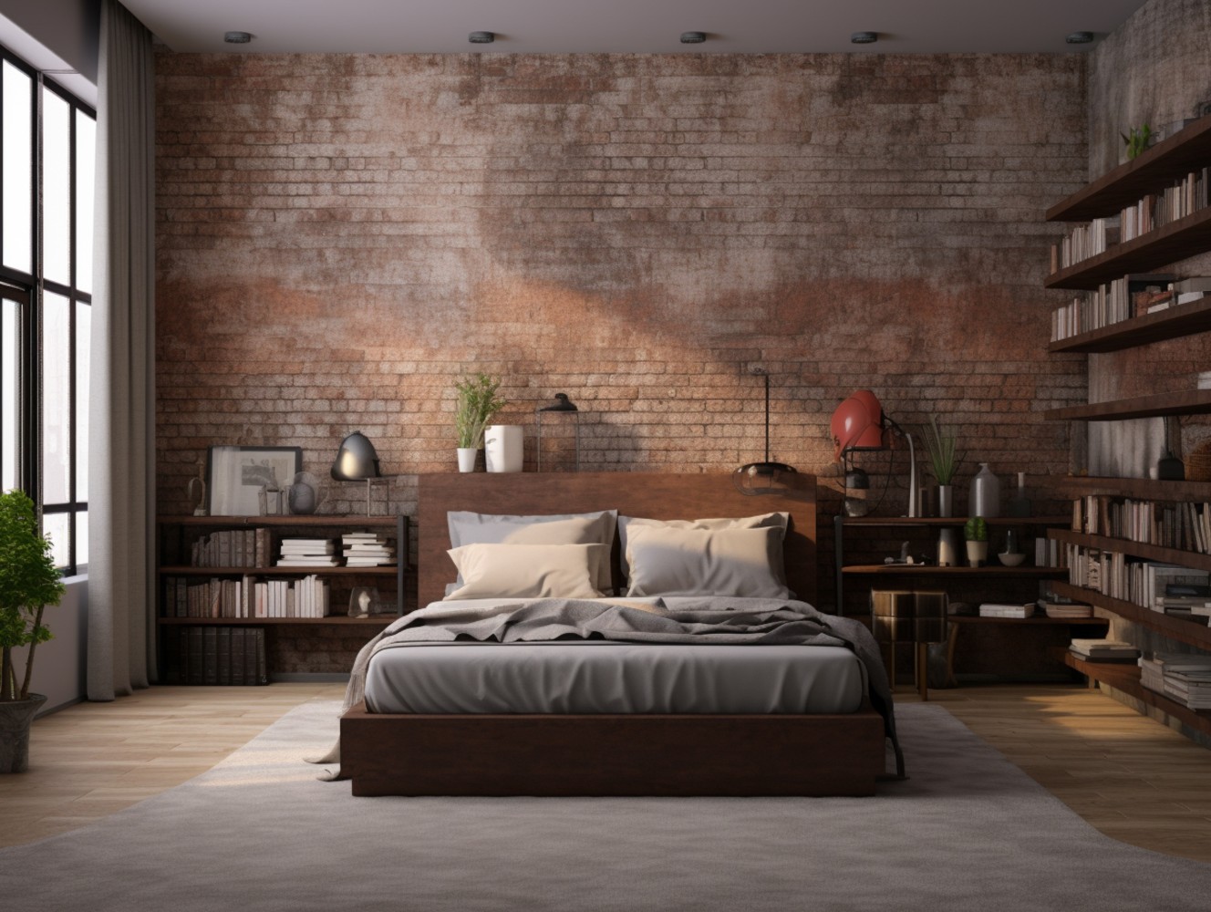 sypialnia loft