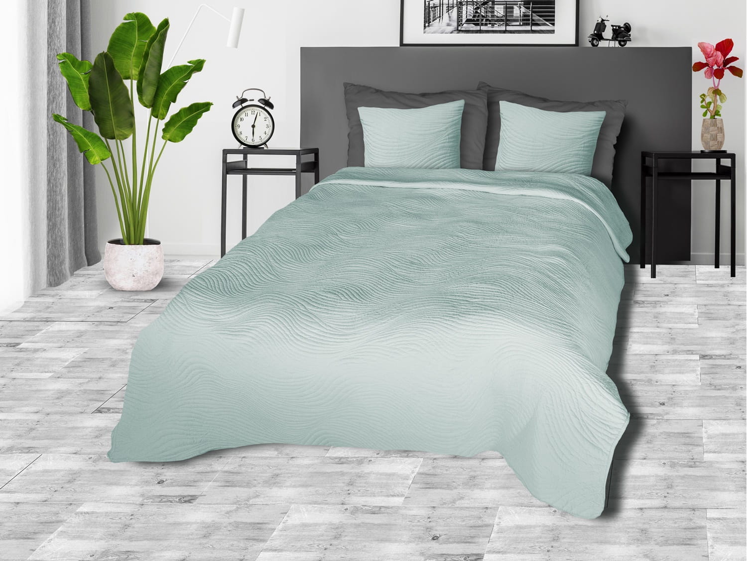 Darymex Narzuta pikowana 200x220 Lotus kolor mięta