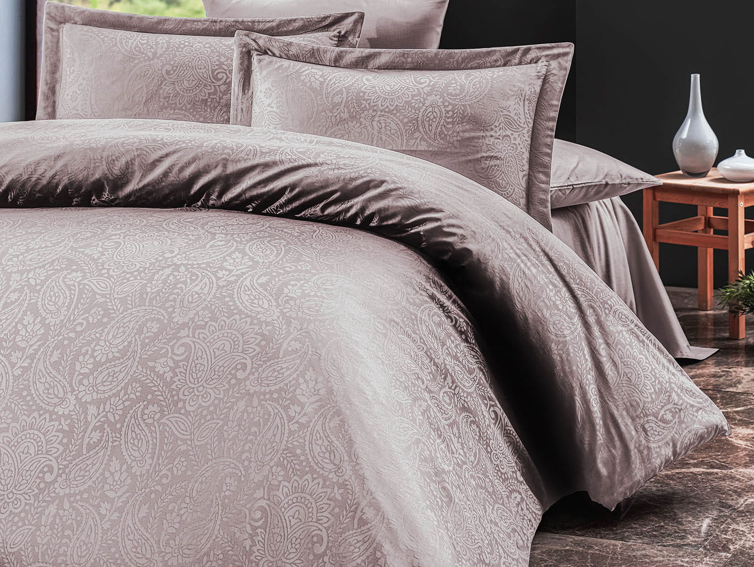 Darymex Pościel satyna bawełniana 160x200 Luxury Premium Sal Light Lila
