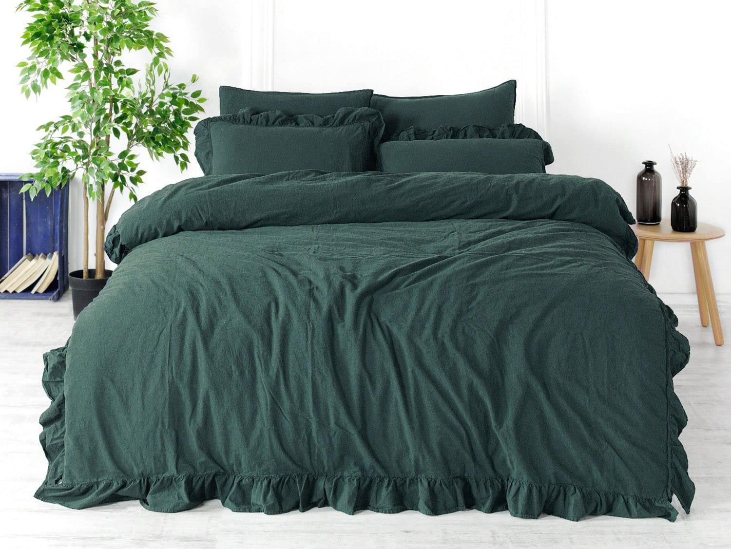Limasso Pościel bawełniana 200x220 Exclusive, Dark Green